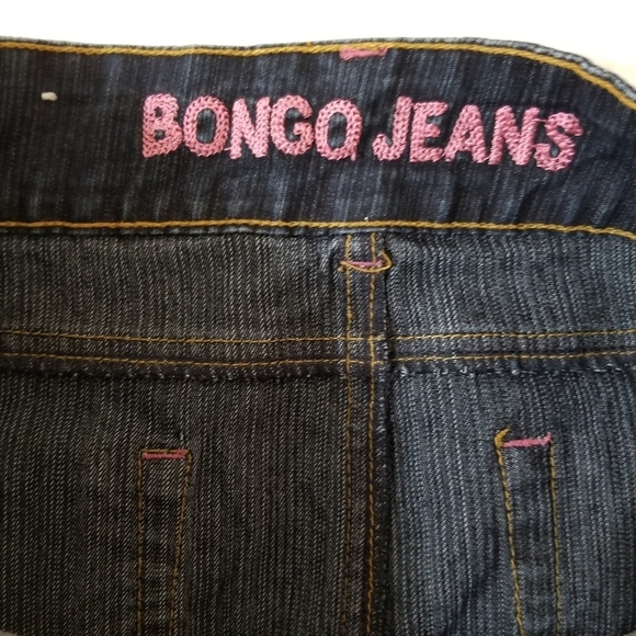 BONGO Cotton blend Dark Denim Mini Skirt In Size 7 - Picture 3 of 8